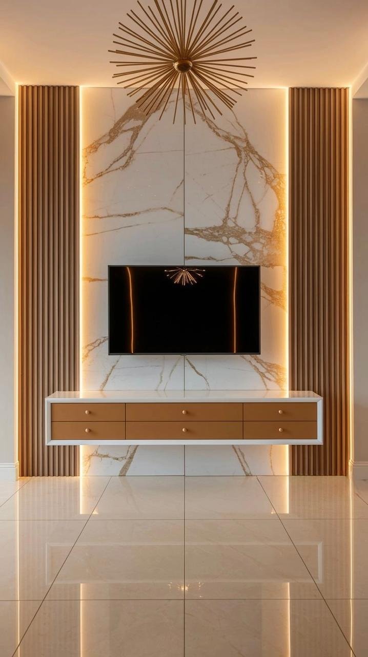 Custom TV unit and media feature wall 10