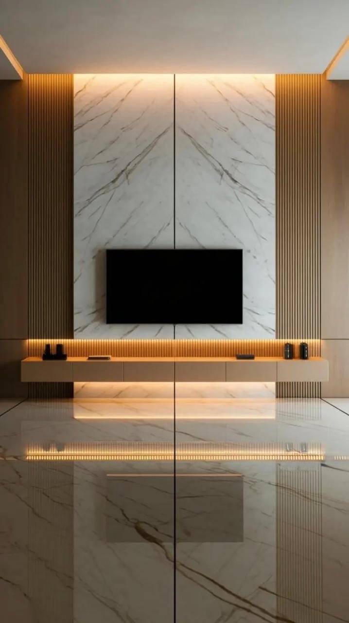 Custom TV unit and media feature wall 13