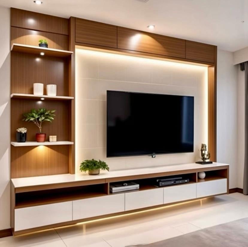 Custom TV unit and media feature wall 23